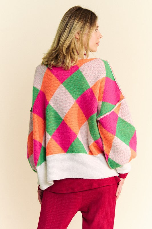 TrendEdge™ - Color Block Dropped Shoulder Sweater